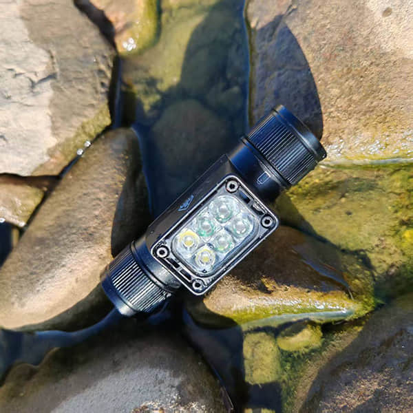 Bug-resist White & 460nm Blue light Night Carp Fishing Aluminum Head torch