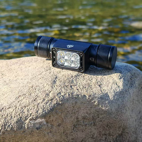 Bug-resist White & 460nm Blue light Night Carp Fishing Aluminum Head torch